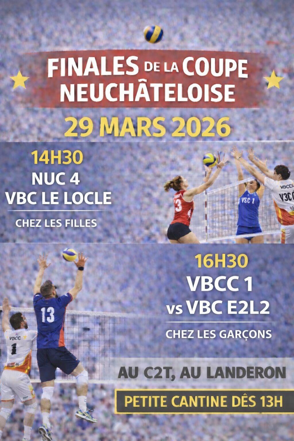 Finales de Coupes Neuchâteloises 2025/2026