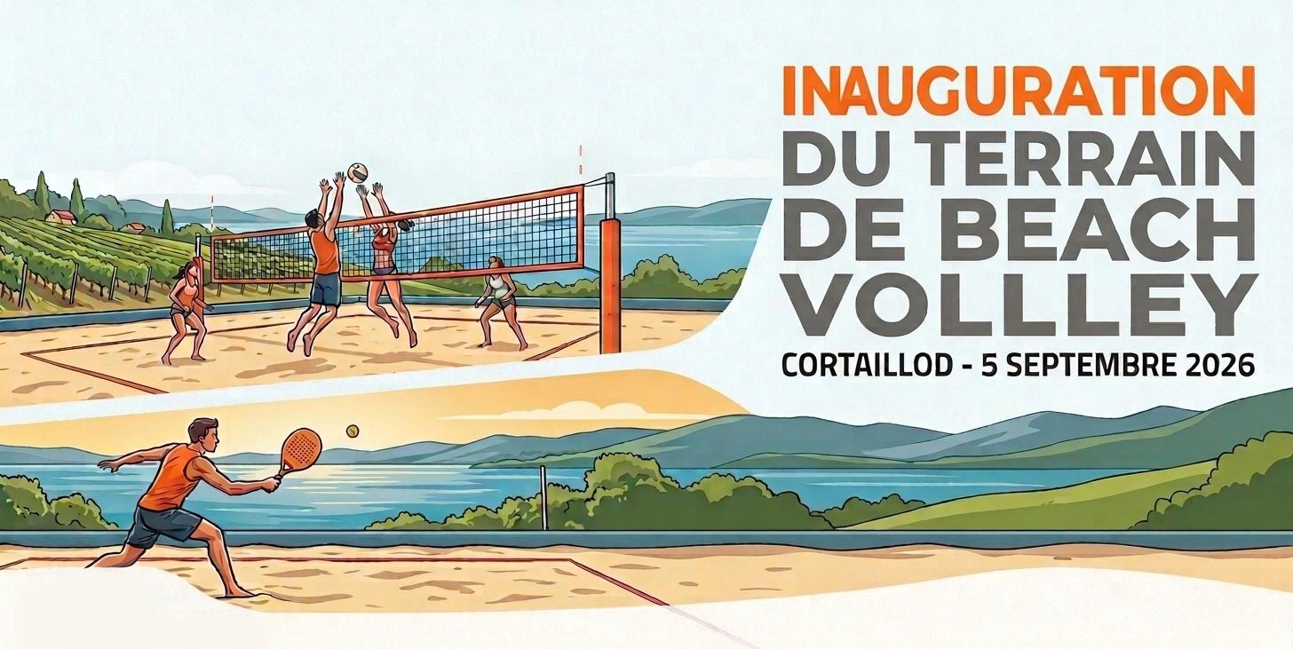 Inauguration du terrain de Beach Volley à Cortaillod